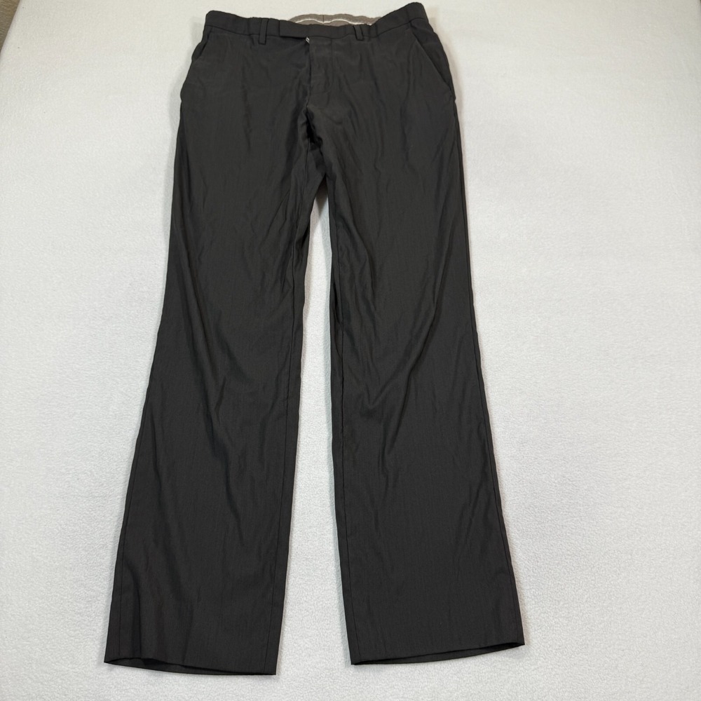 Hugo Boss‎ Dress Pants Men's 38x30 Gray The James Sharp2 Flat Front Trousers